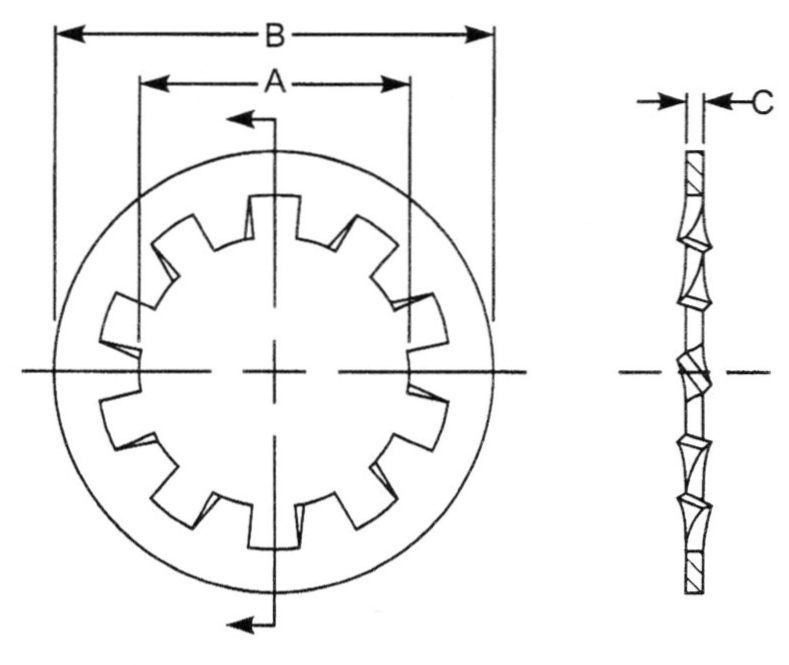 INTERNAL TOOTH LOCK WASHER zero products inc.